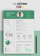 modèle cv action vert