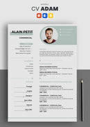modèle cv adam gris