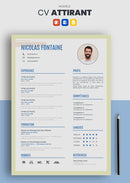 modèle cv attirant bleu