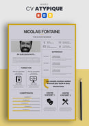 modèle cv atypique jaune