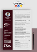 modèle cv beau rouge