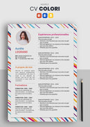 modèle cv colori avec fond
