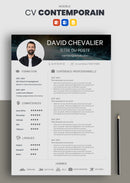 modèle cv contemporain gris