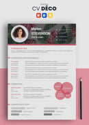 modèle cv déco rose