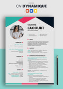 modèle cv dynamique vert