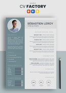 modèle cv factory gris