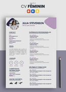modèle cv féminin violet