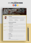 modèle cv flashcode jaune