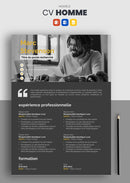 modèle cv homme gris