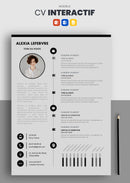 modèle cv interactif noir