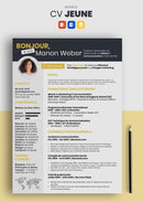 modèle cv jeune jaune