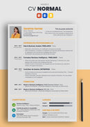 modèle cv normal jaune