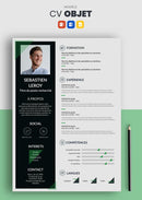 modèle cv objet vert