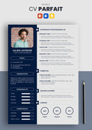 modèle cv parfait bleu