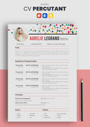 modèle cv percutant rouge