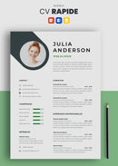 modèle cv rapide vert
