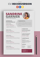 modèle cv reconversion rouge