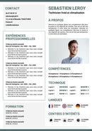 modele cv technicien froid et climatisation