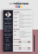modèle cv thématique rouge