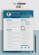 modèle cv vierge bleu