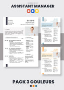 pack cv assistant de manager word