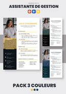 pack cv assistante de gestion