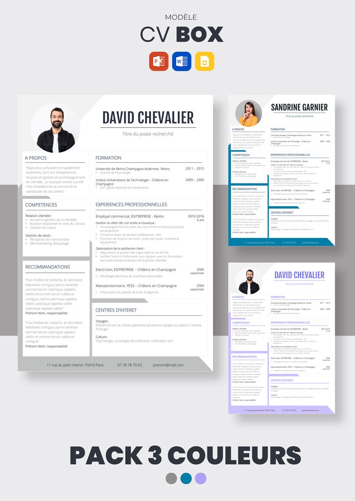 CV BOX - Modèle de CV simple (Télécharger) | CV Market