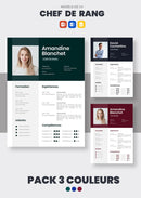 pack cv chef de rang
