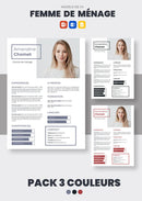 pack cv femme de ménage