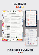 Pack cv fleuri