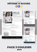 pack cv hotesse d'accueil