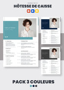 pack cv hôtesse de caisse
