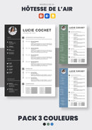 pack cv hôtesse de l'air