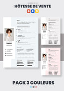 pack cv hôtesse de vente