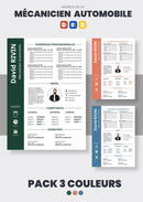 pack cv mécanicien automobile