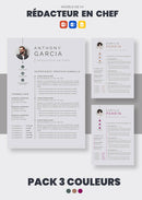 pack cv redacteur en chef