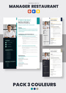 pack cv responsable de restaurant