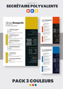 pack cv secrétaire polyvalente