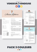 pack cv vendeur vendeuse